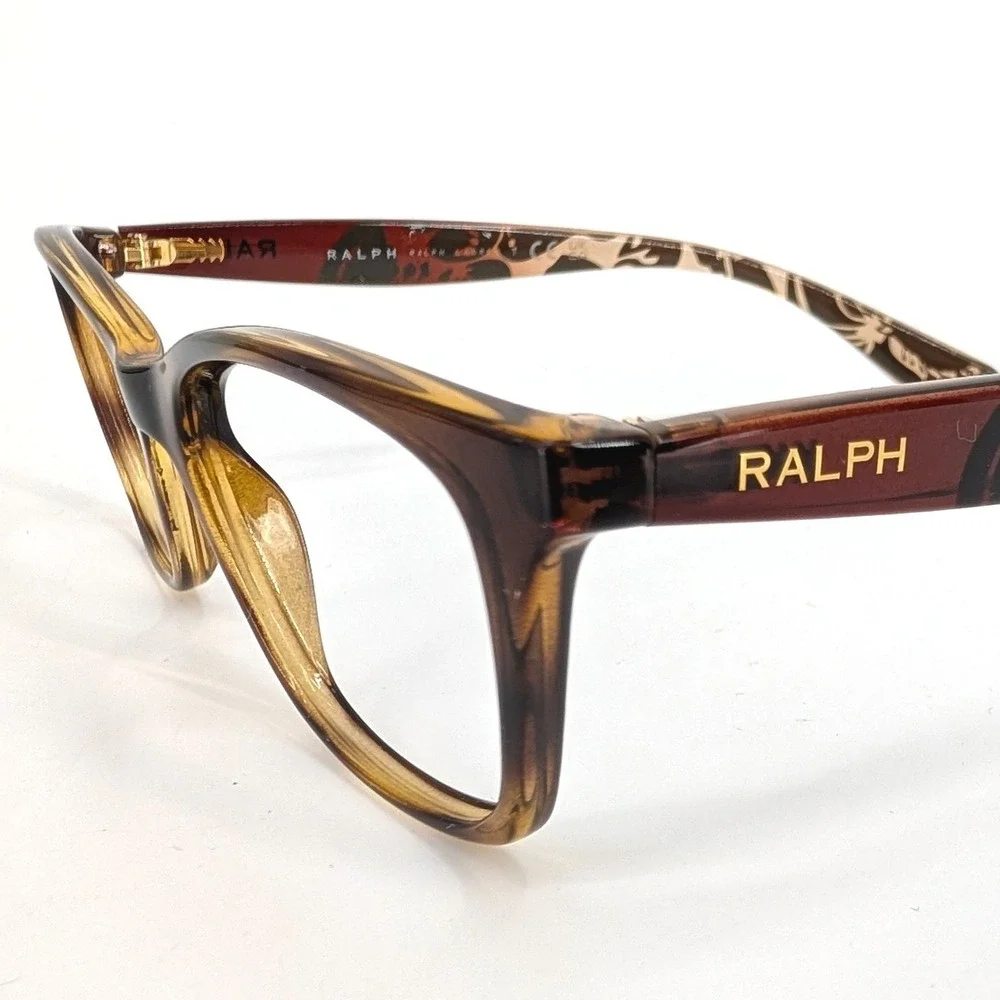 Ralph Lauren RA7071 Tortoise Cat Eye Eyeglasses Floral‎ Temple 52-16-140